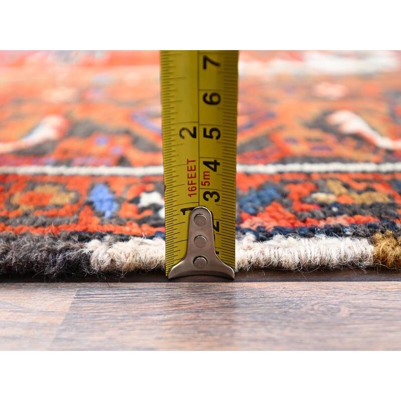 Shahbanu Rugs Syracuse Orange Professionally Cleaned Abrash Hand